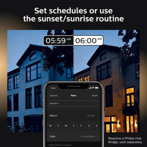 Philips Hue Inara White Outdoor Lantern, Wall Fixture & 1 Hue White A19 LED Smart Bulb, Use with Alexa, Homekit & Google
