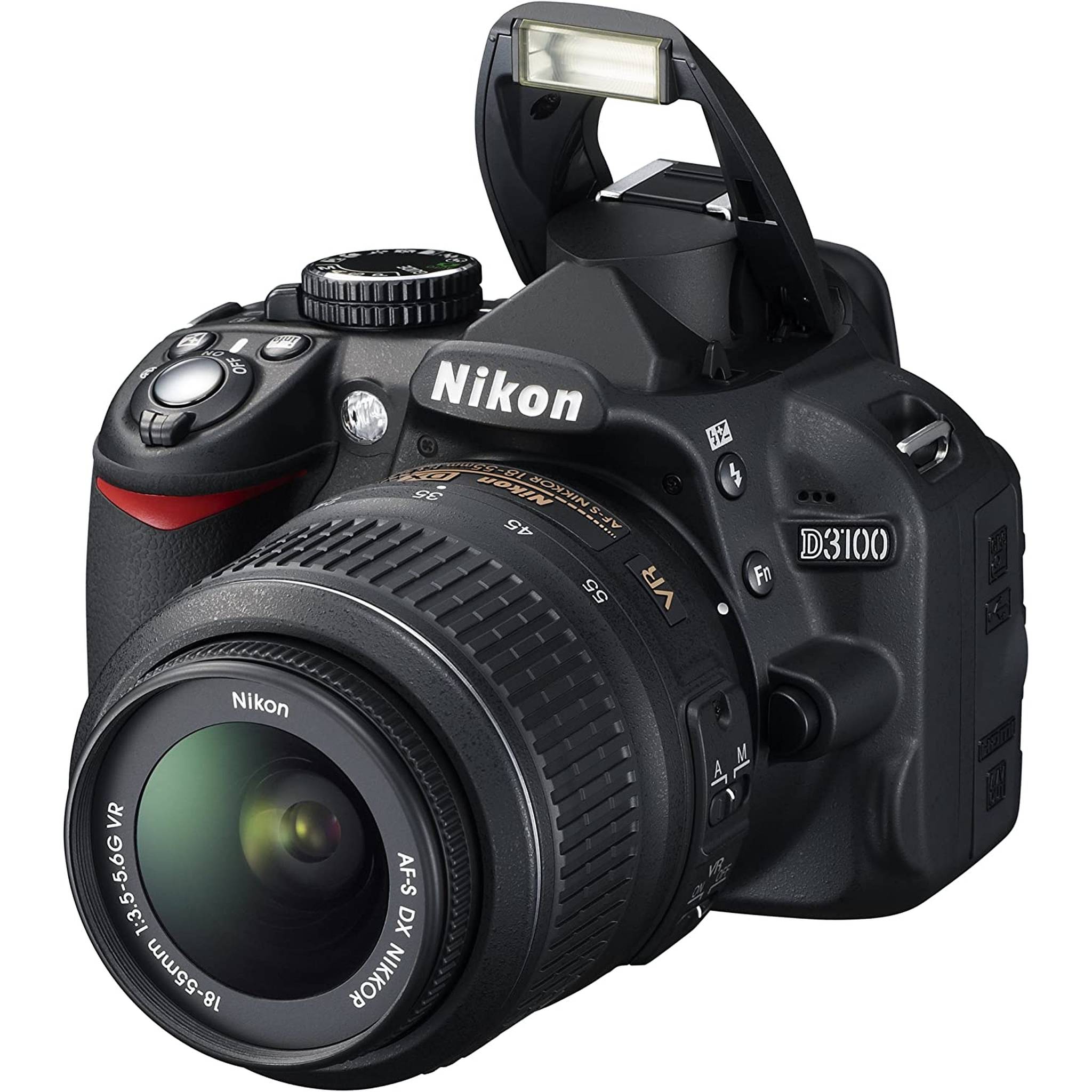 Nikon D3100 14.2MP Digital Camera and 18-55mm f/3.5-5.6G ED VR Lens - Black Nikon