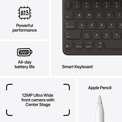 Apple 10.2" iPad (2021, 256GB, Wi-Fi, Silver) (MK2P3LL/A) with Apple Pencil