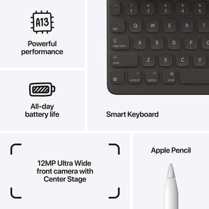 Apple 10.2" iPad 2021, 256GB, Wi-Fi, Space Gray and Portfolio Keyboard Case Apple