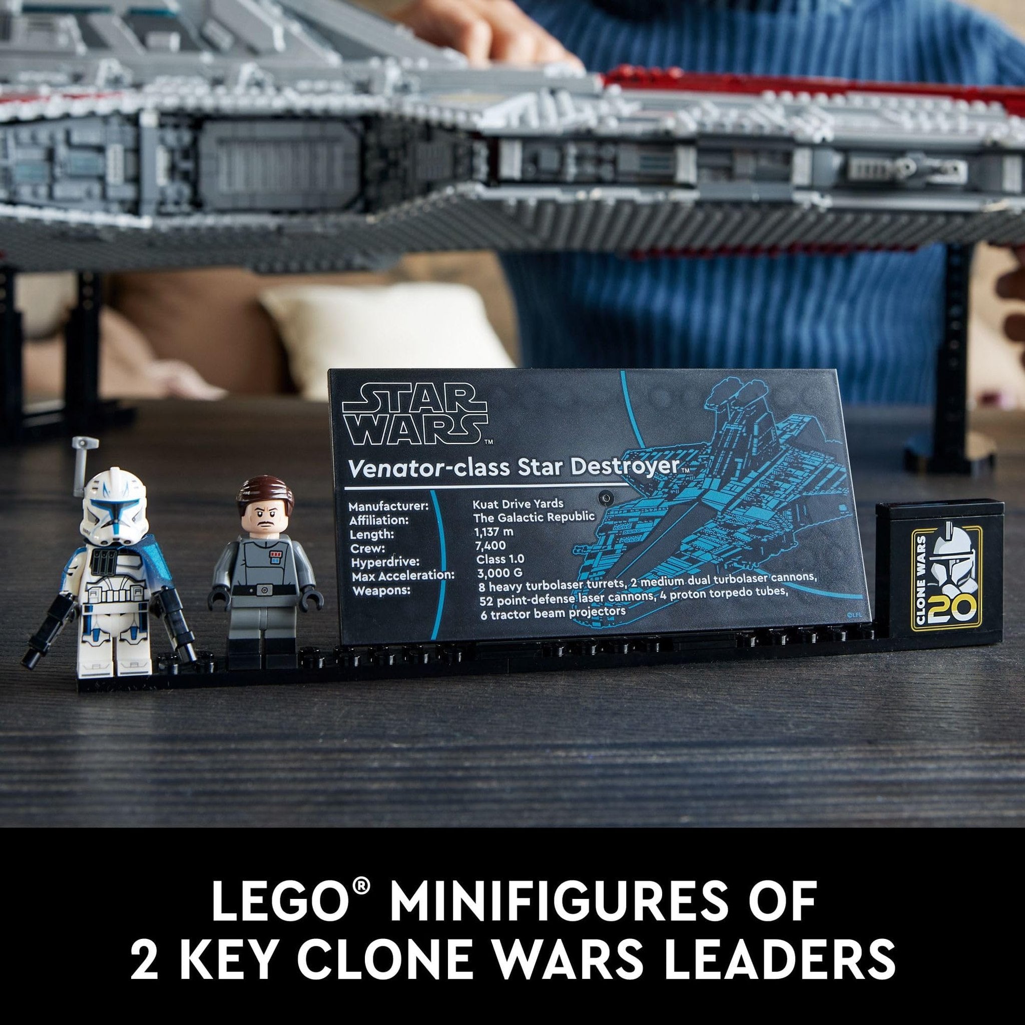 LEGO Star Wars Venator-Class Republic Attack Cruiser, Ultimate May The 4th Collectibles, Series Building Set with Captain Rex Minifigure, Star Wars Fan Gift, Stress Relief Clone Wars Activity, 75367
