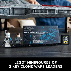 LEGO Star Wars Venator-Class Republic Attack Cruiser, Ultimate May The 4th Collectibles, Series Building Set with Captain Rex Minifigure, Star Wars Fan Gift, Stress Relief Clone Wars Activity, 75367