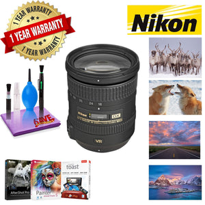 NIKON 18-200MM F/3.5-5.6G ED AF-S DX VR II Lens with 1 Year Warranty and Corel Mac Photo Essentials Software Bundle Nikon