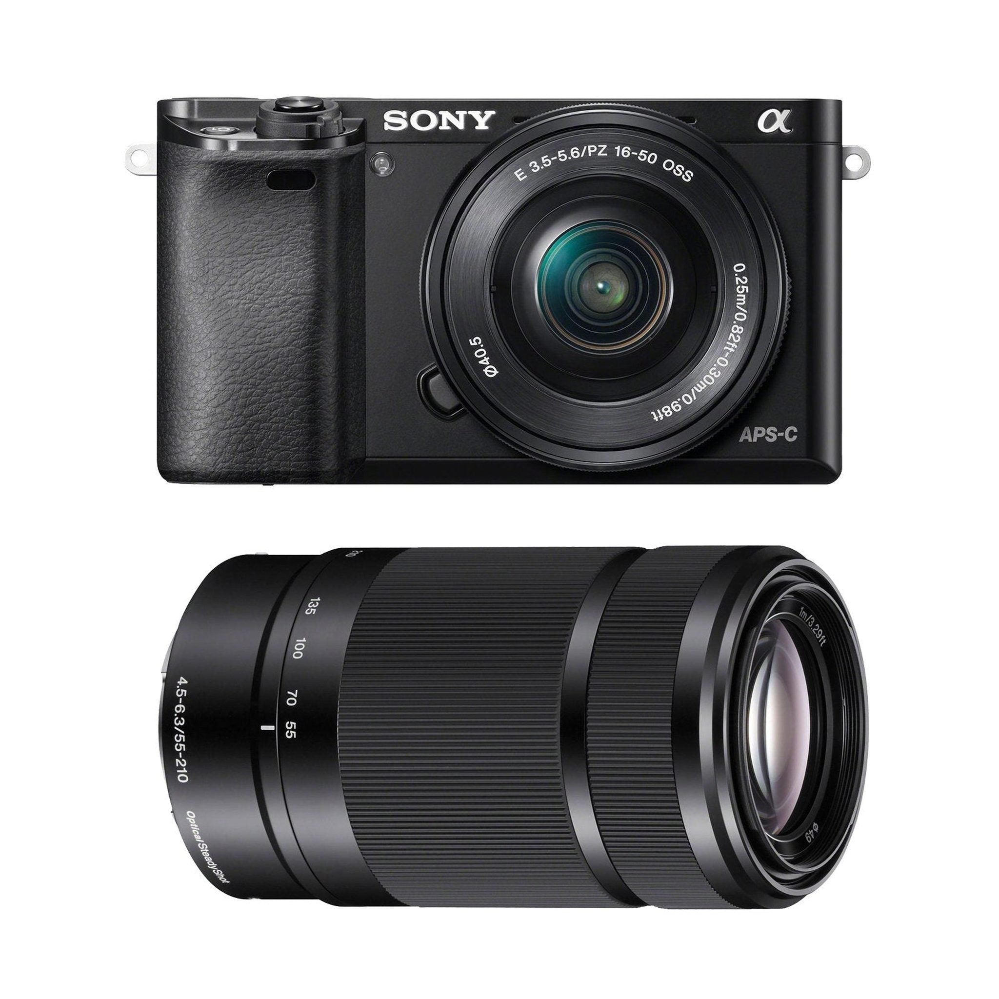 Sony Alpha A6000 Wi-Fi Digital Camera & 16-50mm Lens with E-Mount 55-210mm f/4.5-6.3 OSS Zoom Lens Sony