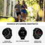 Garmin® Forerunner® 570, 47mm, Advanced GPS Running and Triathlon Smartwatch, AMOLED Display, Training and Recovery Features, Slate Gray Aluminum with Translucent Black/Black Band