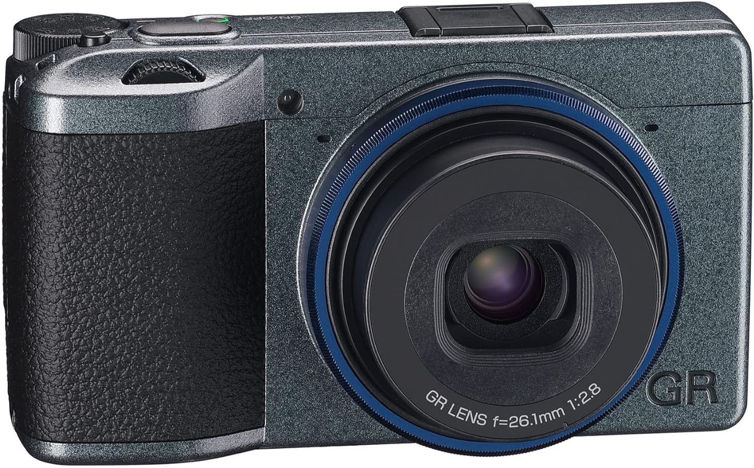 Ricoh GR IIIx Urban Edition, Metallic Gray Body with Navy Blue Ring, Digital Compact Camera with 24MP APS-C Size CMOS Sensor, 40mmF2.8 GR Lens in The 35mm Format