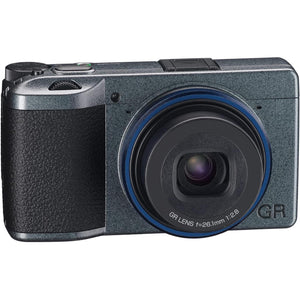 Ricoh GR IIIx Urban Edition, Metallic Gray Body with Navy Blue Ring, Digital Compact Camera with 24MP APS-C Size CMOS Sensor, 40mmF2.8 GR Lens in The 35mm Format Ricoh