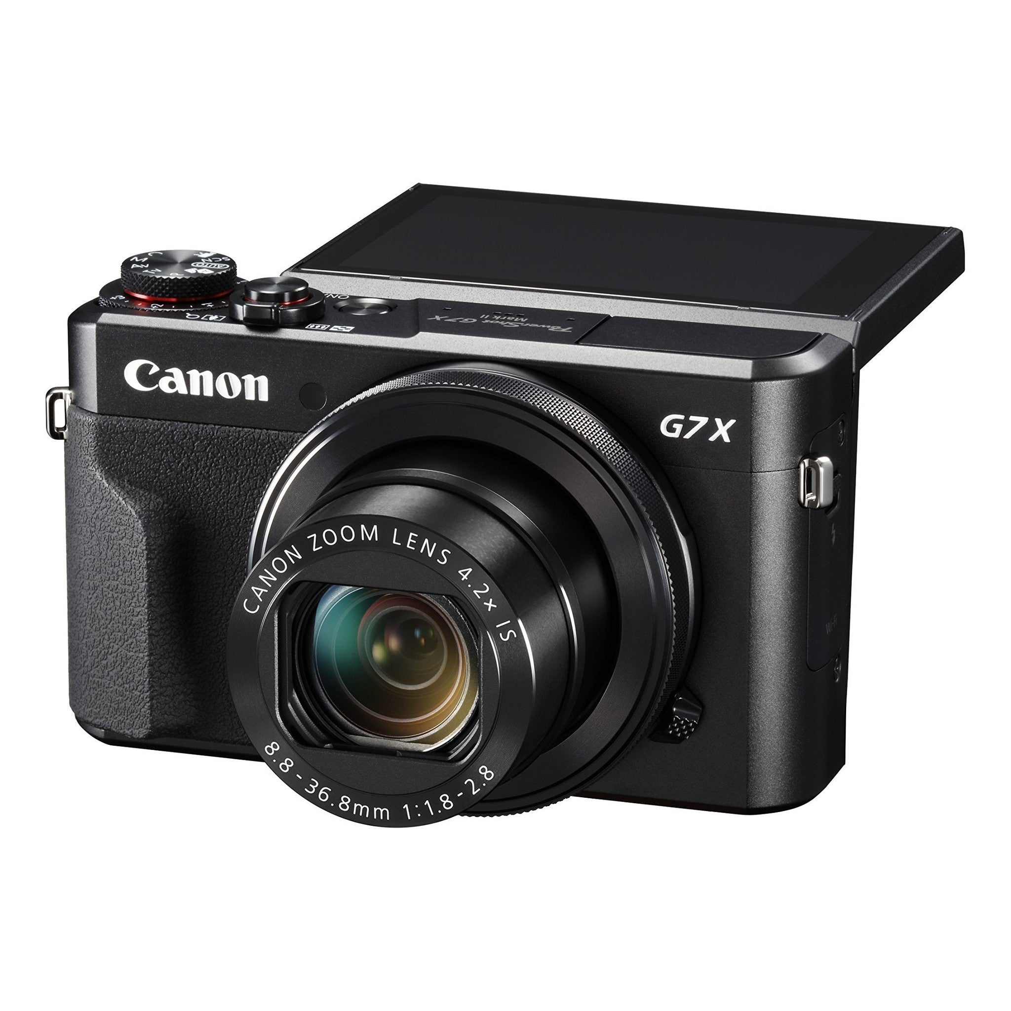 Canon PowerShot G7 X Mark II Digital Camera w/ 1 Inch Sensor and tilt LCD screen - Wi-Fi & NFC Enabled Black Renewed - Reconditioned Canon