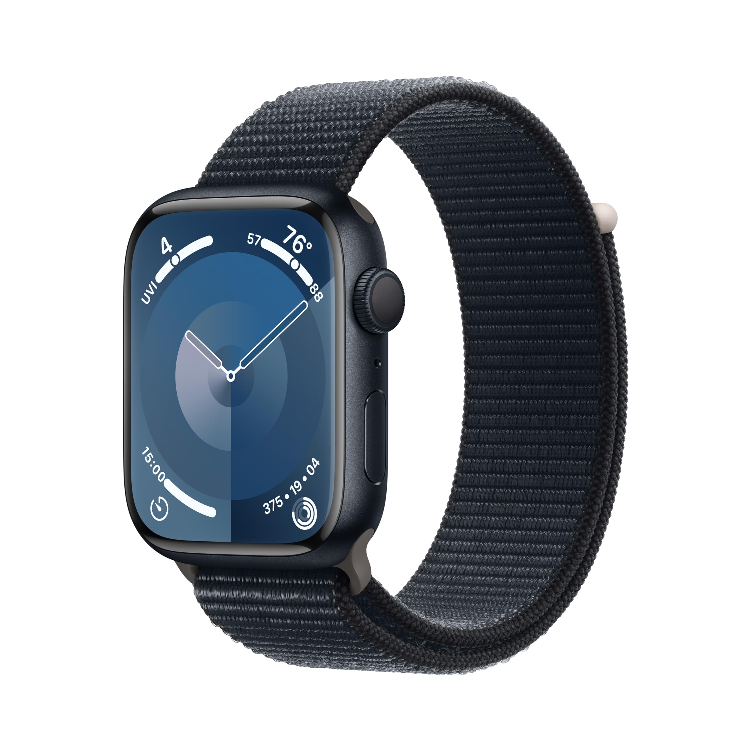 Apple Watch Series 9 [GPS 45mm] Smartwatch with Midnight Aluminum Case with Midnight Sport Loop. (Carbon Neutral)
