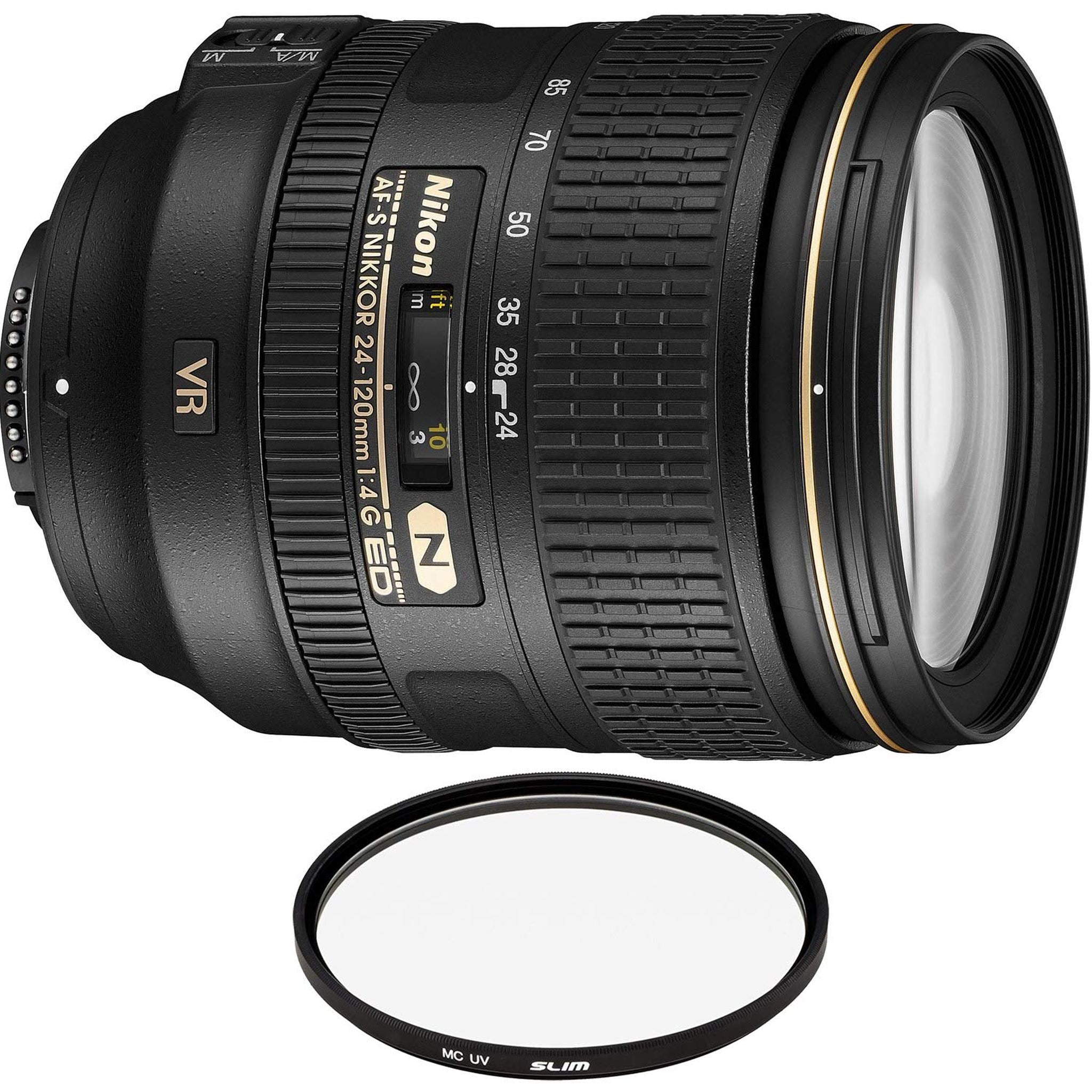 Nikon AF-S NIKKOR 24-120mm f/4G ED VR Lens with Pro Filter Renewed - Like New Nikon