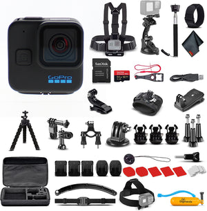 GoPro HERO11 Mini - Waterproof Action Camera 50 In 1 Accessory Bundle + More Black