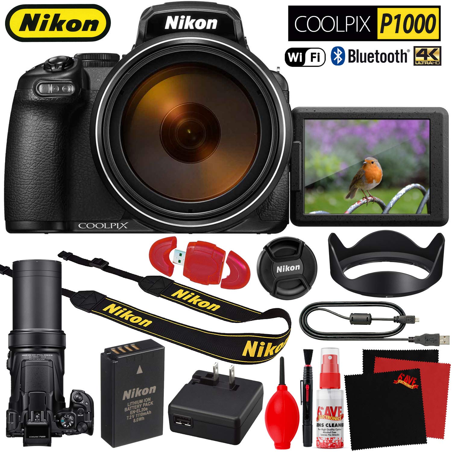Nikon COOLPIX P1000 Digital Camera Base Bundle International Model