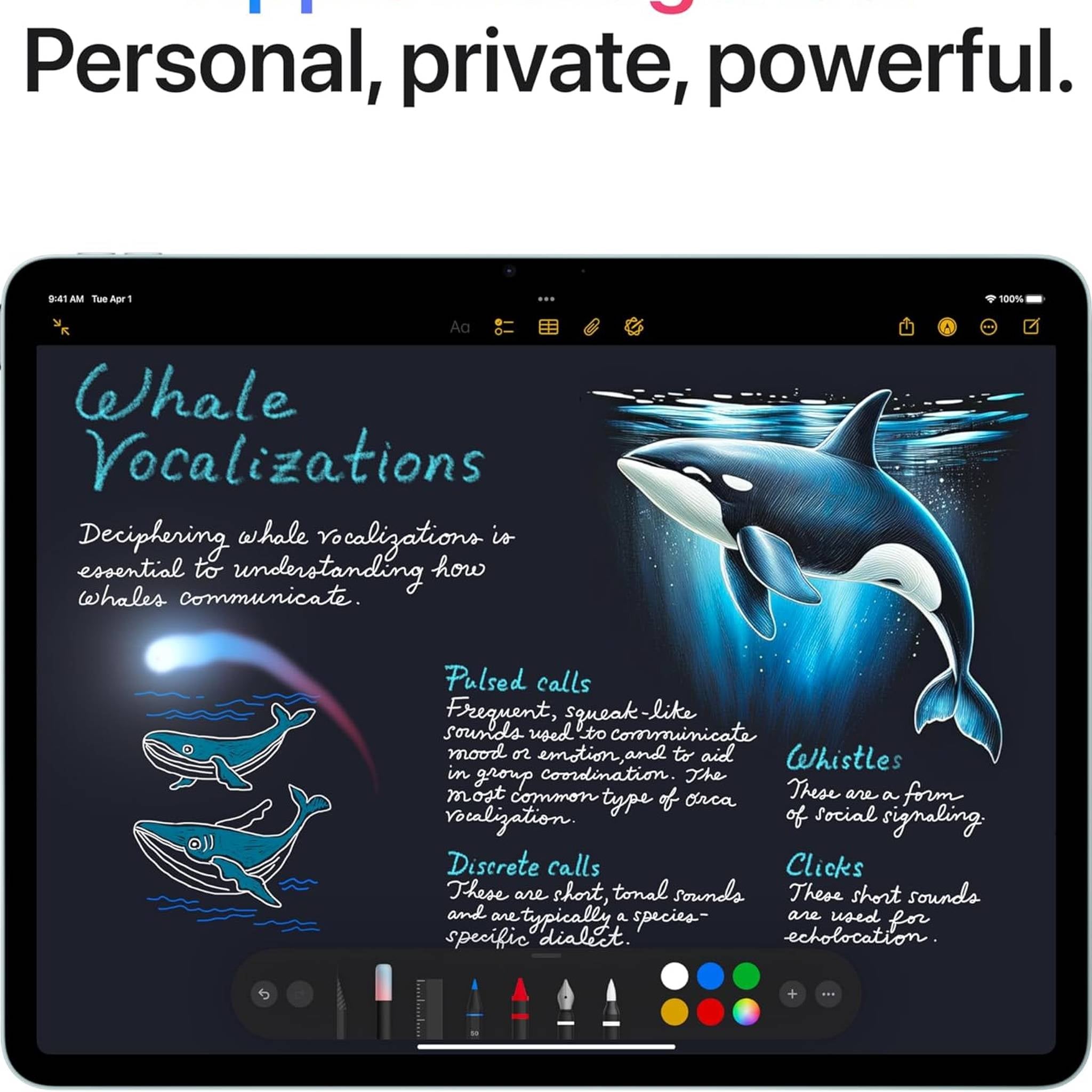 Apple iPad Air 11-inch with M3 chip Built for Apple Intelligence, Liquid Retina Display, 128GB, 12MP Front/Back Camera, Wi-Fi 6E, Touch ID, All-Day Battery Life - Space Gray - Reconditioned