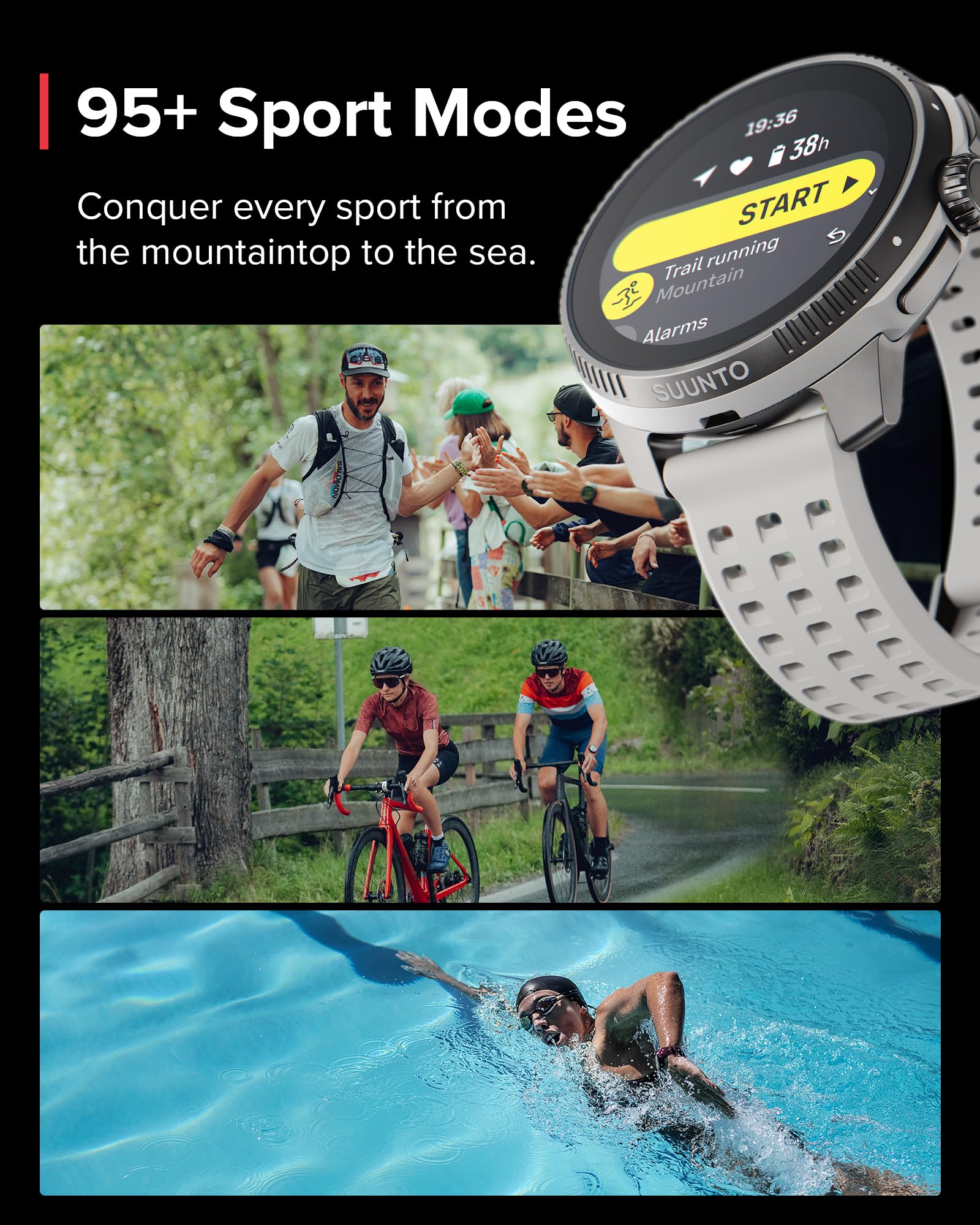 SUUNTO Race: GPS Sports Watch, Large & Bright AMOLED Color Screen, Long Battery Life