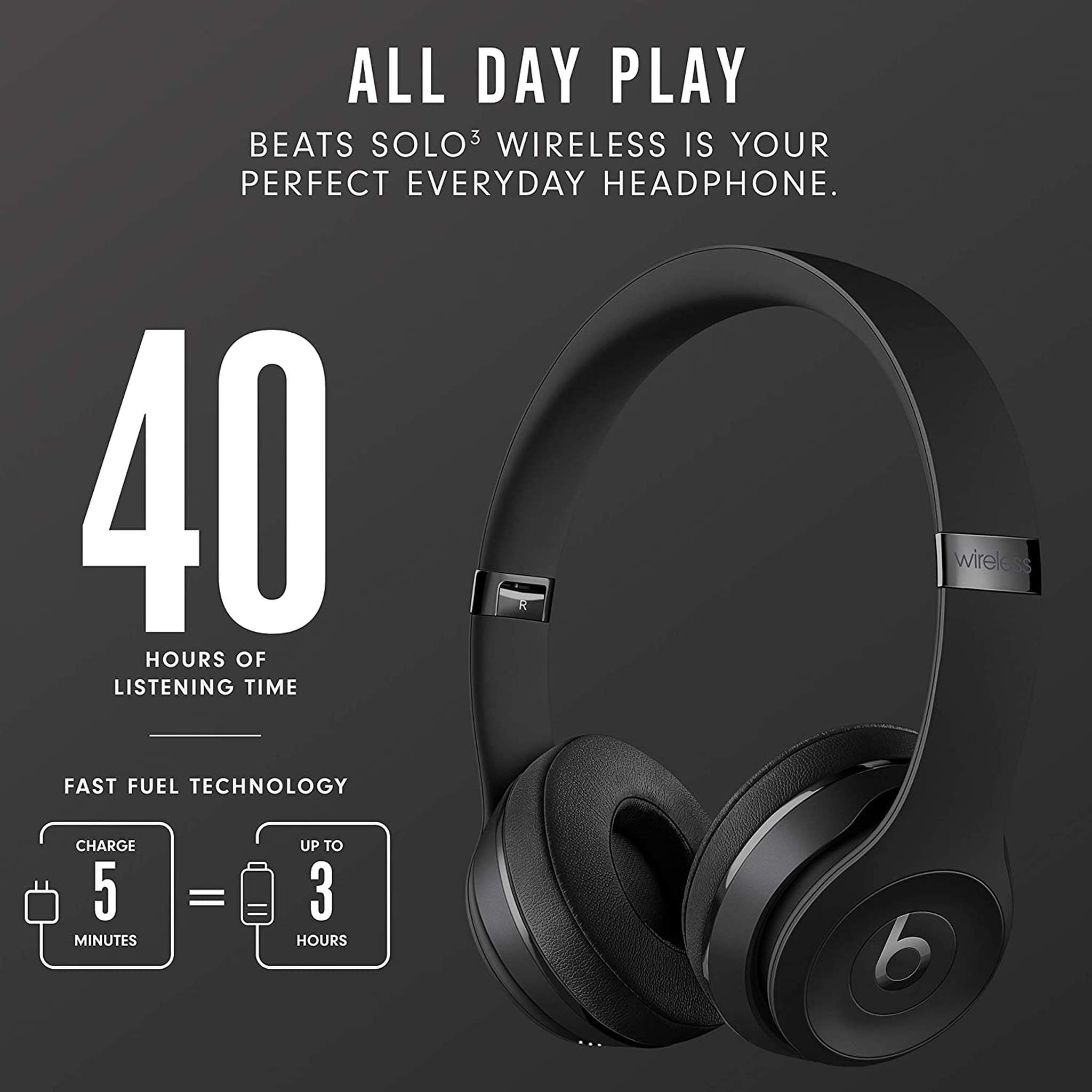 Beats Solo3 Wireless Headphones - 40hr Battery, Microphone Asst Colors -