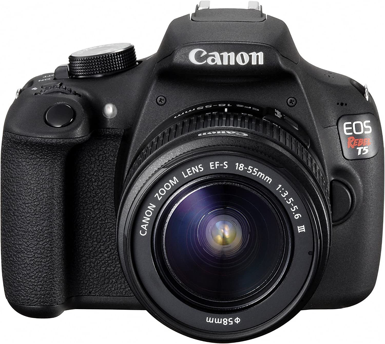 Canon EOS Rebel T5 18.0MP Camera with EF-S 18-55mm III Kit (International Model No Warranty) - Reconditioned