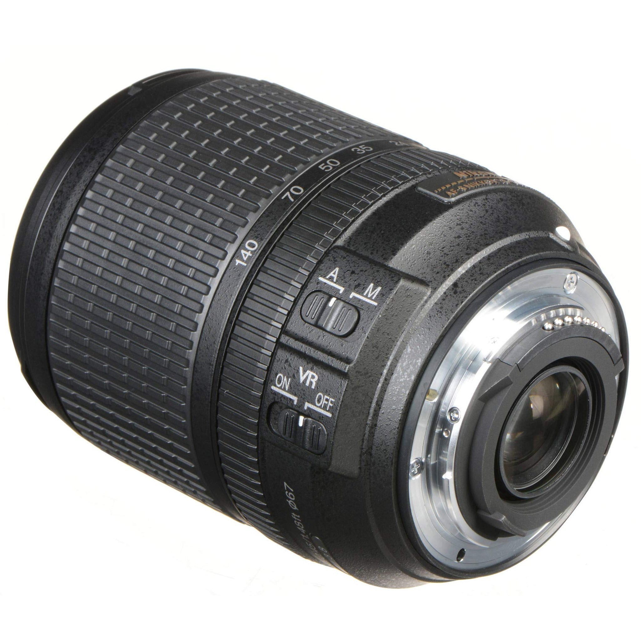 Nikon 18-140MM F/3.5-5.6G ED AF-S DX VR Camera Lens International Model + Cleaning Kit