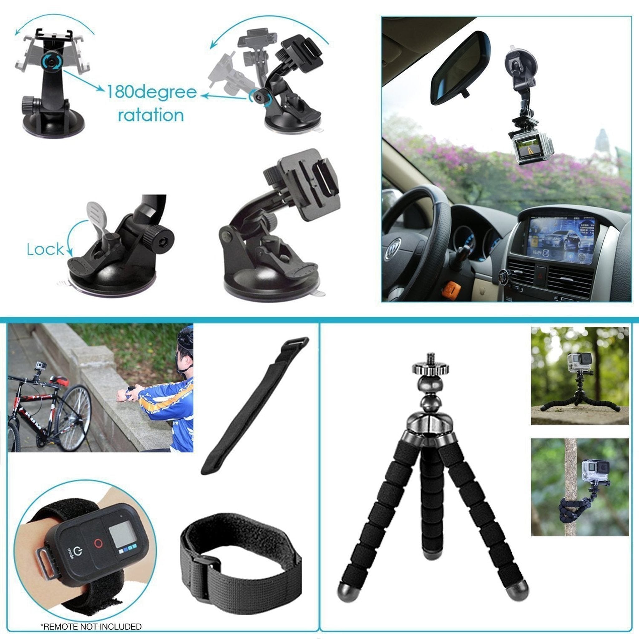 GoPro HERO8 Black Digital Action Camera - With 128GB Card 50 Piece Accessory Kit - All You need Bundle - Used GoPro