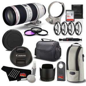 Canon EF 70-200mm f/2.8L is II USM Telephoto Zoom Lens 2751B002 Professional Bundle- International Version