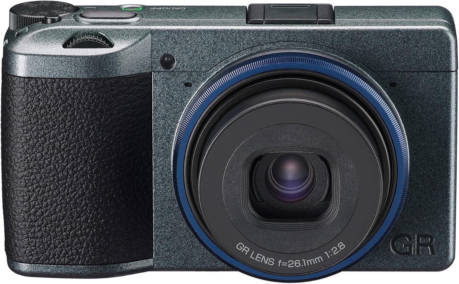 Ricoh GR IIIx Urban Edition, Metallic Gray Body with Navy Blue Ring, Digital Compact Camera with 24MP APS-C Size CMOS Sensor, 40mmF2.8 GR Lens in The 35mm Format