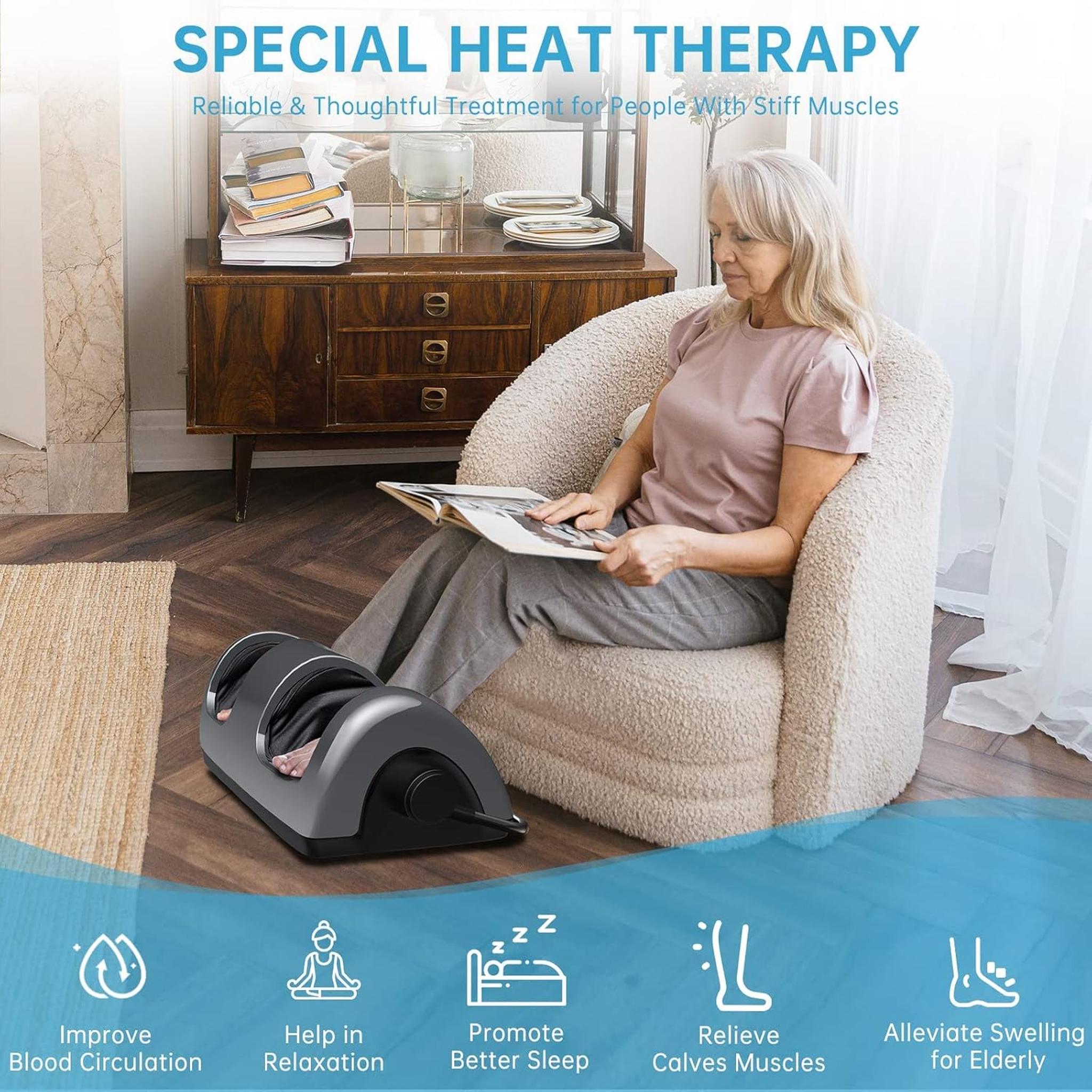 TISSCARE Foot Massager - Shiatsu Foot Massager with Heat for Neuropathy and Plantar Fasciitis - Feet Massager for Circulation and Pain Relief TISSCARE