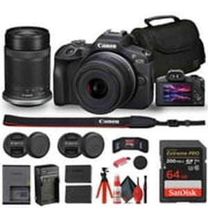 Canon EOS R100 Mirrorless Camera with 18-45mm and 55-210mm Lenses Kit + Bag + More Canon