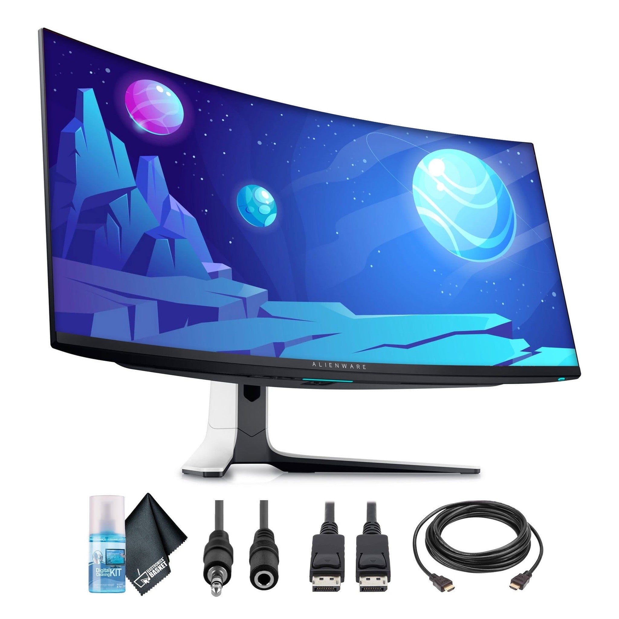 Alienware AW3423DW 34.2" 1440p HDR 175 Hz Curved Gaming Monitor Lunar Light + More Alienware