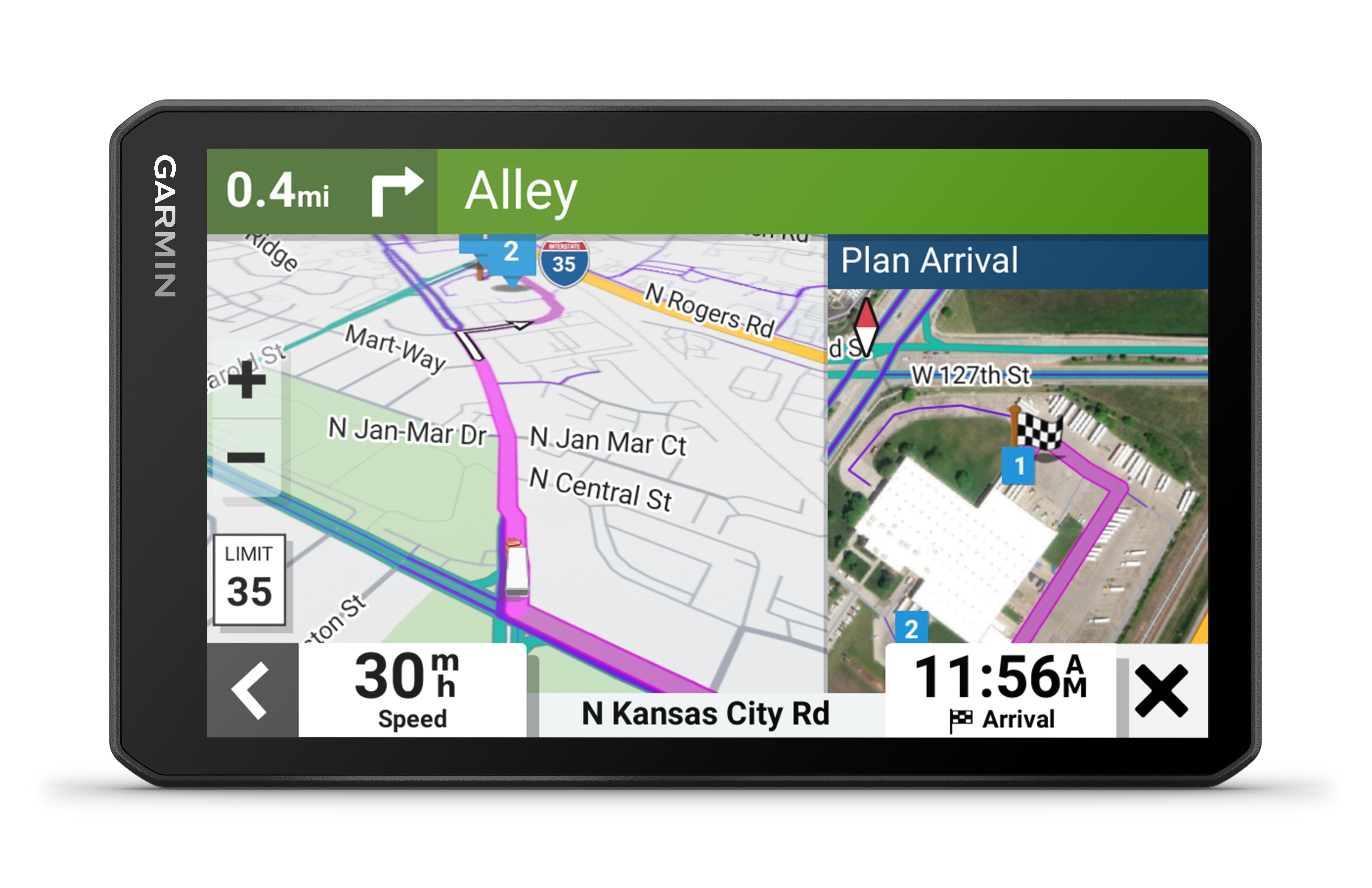 Garmin dēzl™ OTR710, Large, Easy-to-Read 7” GPS Truck Navigator, Custom Truck Routing, High-Resolution Birdseye Satellite Imagery, Directory of Truck & Trailer Services