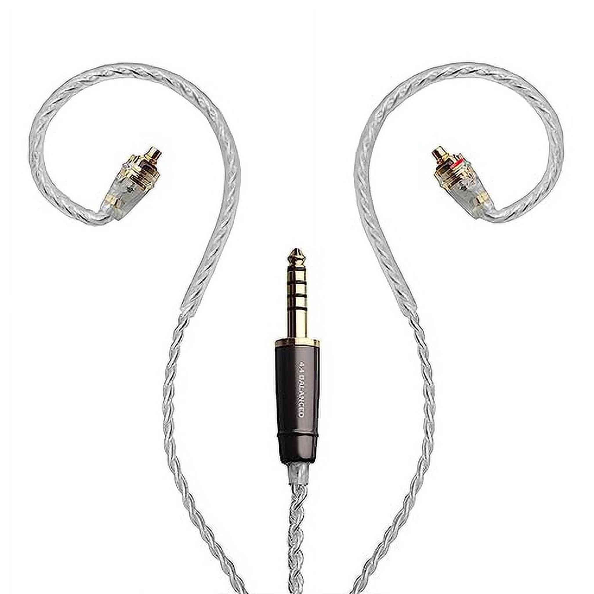 MEZE AUDIO | Rai Series MMCX Cable | Headphones HiFi Cable Replacement 4.4mm Male to Dual MMCX Connector Plug | Silver Plated Upgrade Balanced Cable 4.4mm Jack | Cable Length 1.2m/3.9ft MEZE AUDIO
