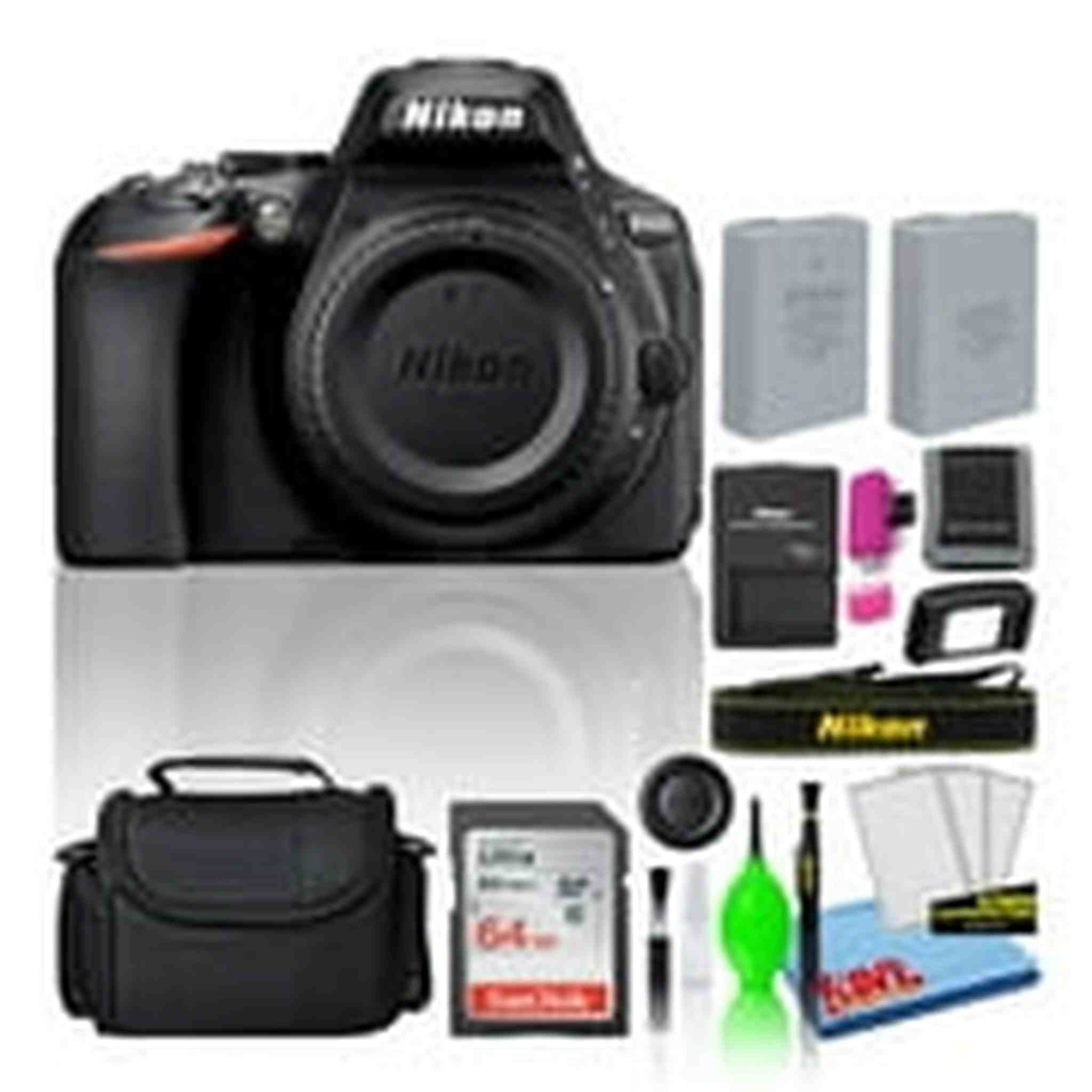 Nikon D5600 Digital Camera Body Only 1575 + 64GB SD Card + Camera Bag Intl
