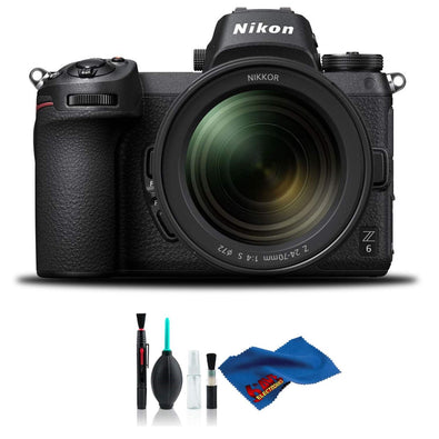 Nikon Z 6 Mirrorless Digital Camera with 24-70mm Lens and Cleaning Kit International Model