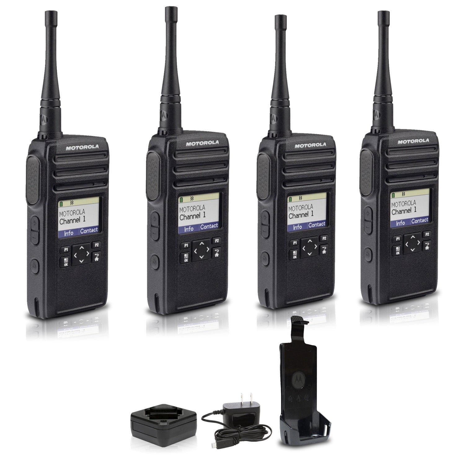 Motorola DTR700 900 MHz Digital 2-Way Radio 50 Channels 4-Pack