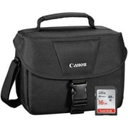 Canon 100ES Padded Digital SLR Camera Case EOS Shoulder Gadget Bag + Bundle 6