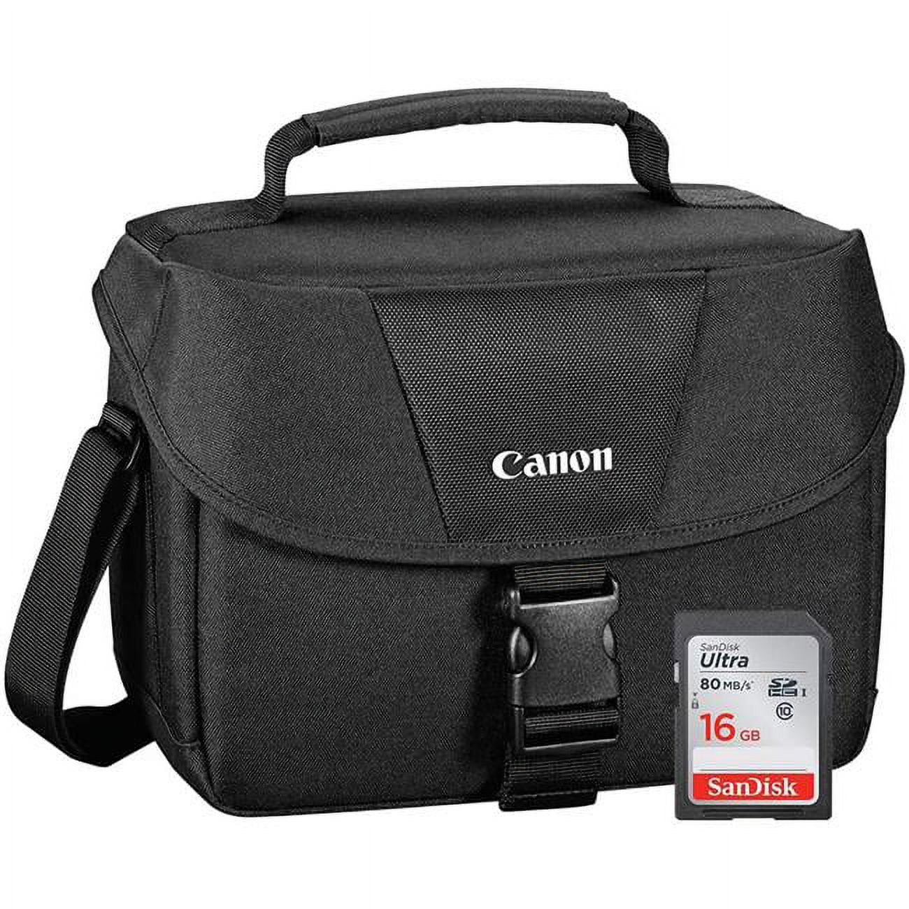 Canon 100ES Padded Digital SLR Camera Case EOS Shoulder Gadget Bag + Bundle 6