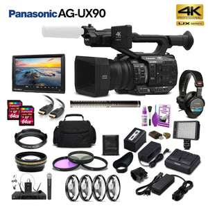 Panasonic AG-UX90 4K/HD Professional Camcorder AG-UX90PJ Movie Maker Bundle