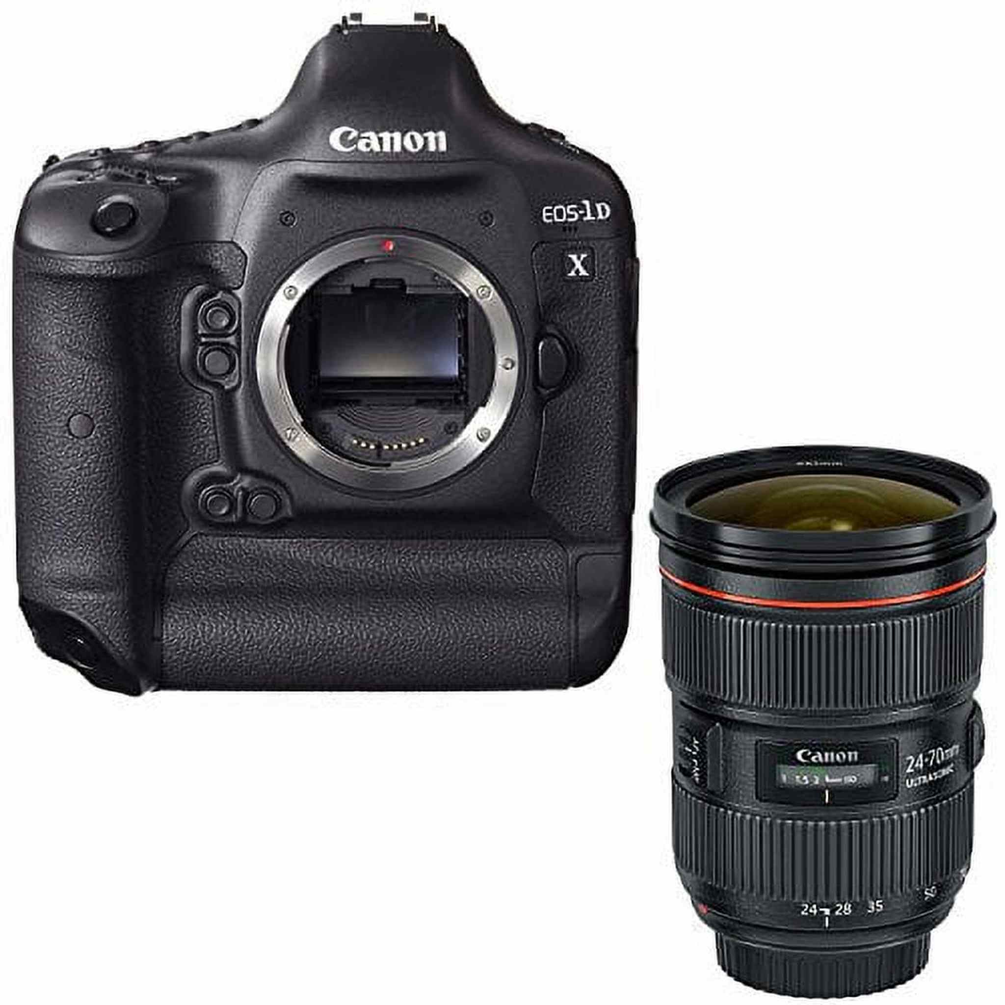Canon EOS-1D X DSLR Camera Body Only + Canon EF 24-70mm f/2.8L II USM Lens Bundle Canon