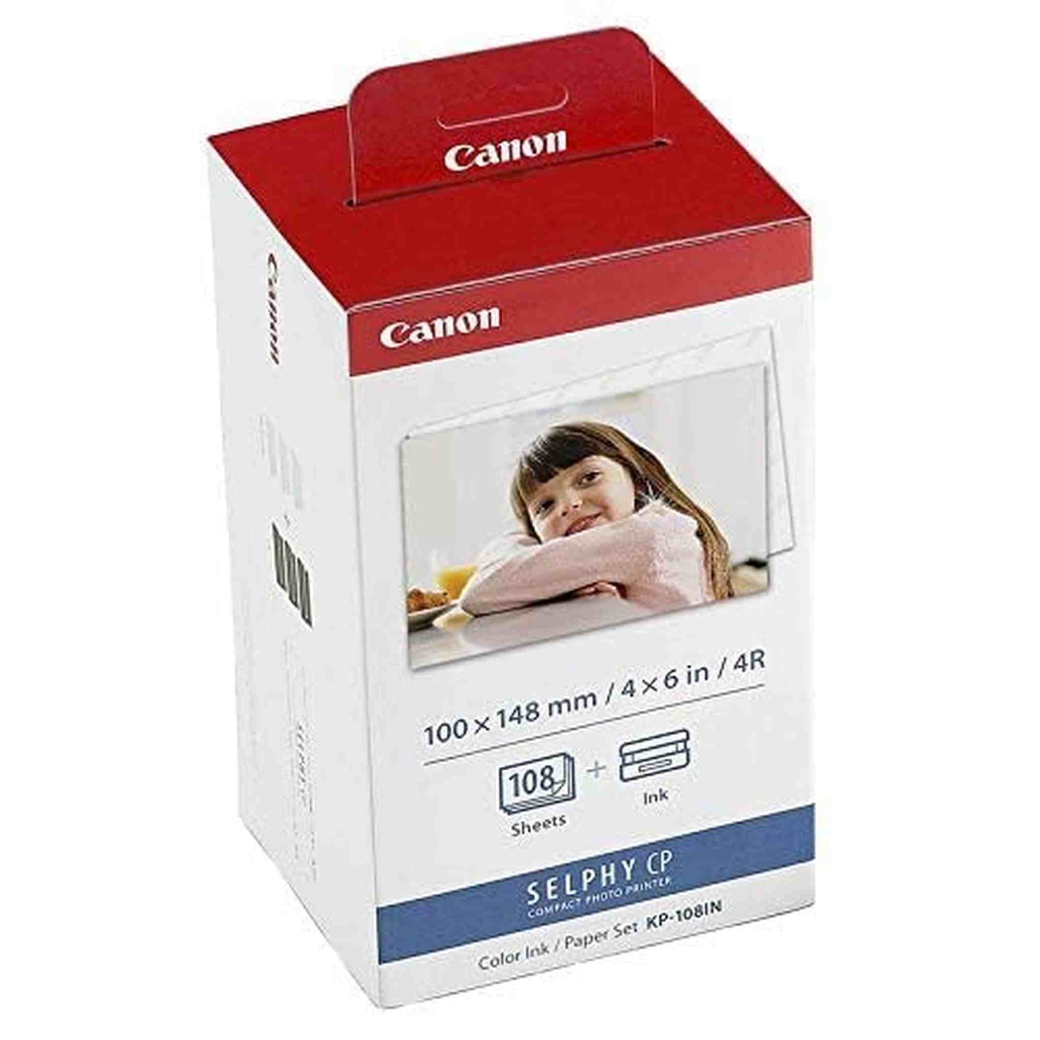 Canon KP-108IN Color ahPJNL Ink and 4 x 6 Paper Set, 108 Count Pack of 3