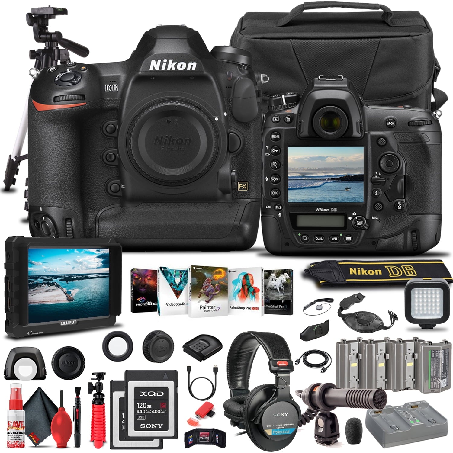 Nikon D6 DSLR Camera Body Only 1624  - Pro Bundle