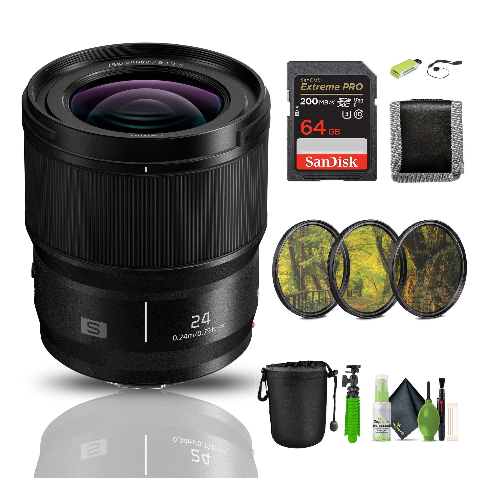 Panasonic LUMIX S Series Camera Lens, 24mm F1.8 L-Mountt Interchangeable Lens for Mirrorless Full Frame Digital Cameras, S-S24