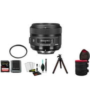 Sigma 30mm f/1.4 DC HSM Art Lens for Nikon F with 64GB Memory Card and UV Filter SIGMA