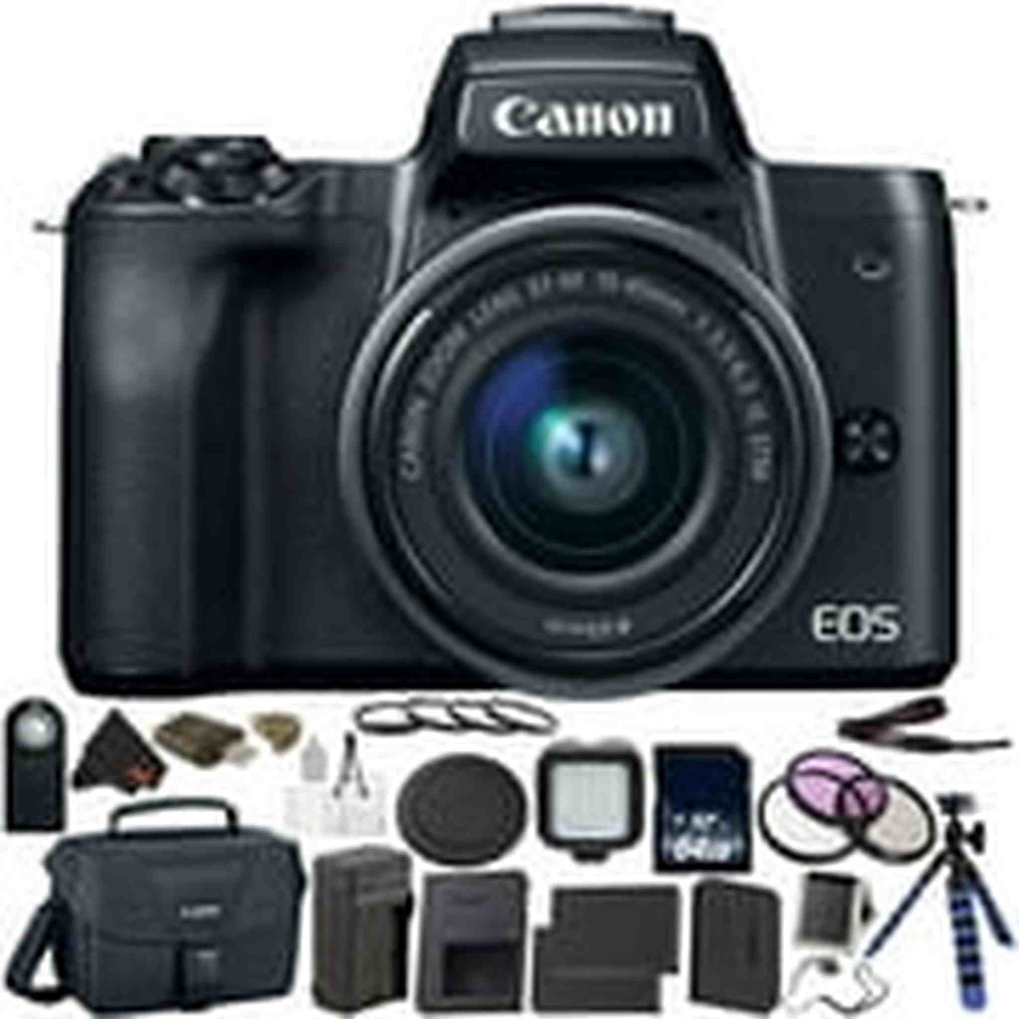 Canon EOS M50 Mirrorless Digital Camera with 15-45mm Lens Deluxe Bundle 04 Canon