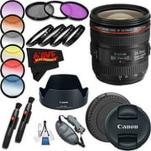 Canon EF 24-70mm f/4L is USM Lens International Version Professional Accessory Combo