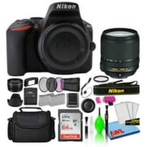 Nikon D5600 Digital Camera with 18-140mm Lens 1577 + 64GB SD Card + Bag Intl