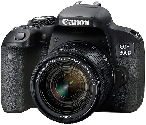 Canon EOS 800D Digital SLR with 18-55 IS STM Lens Black (International Model No Warranty)