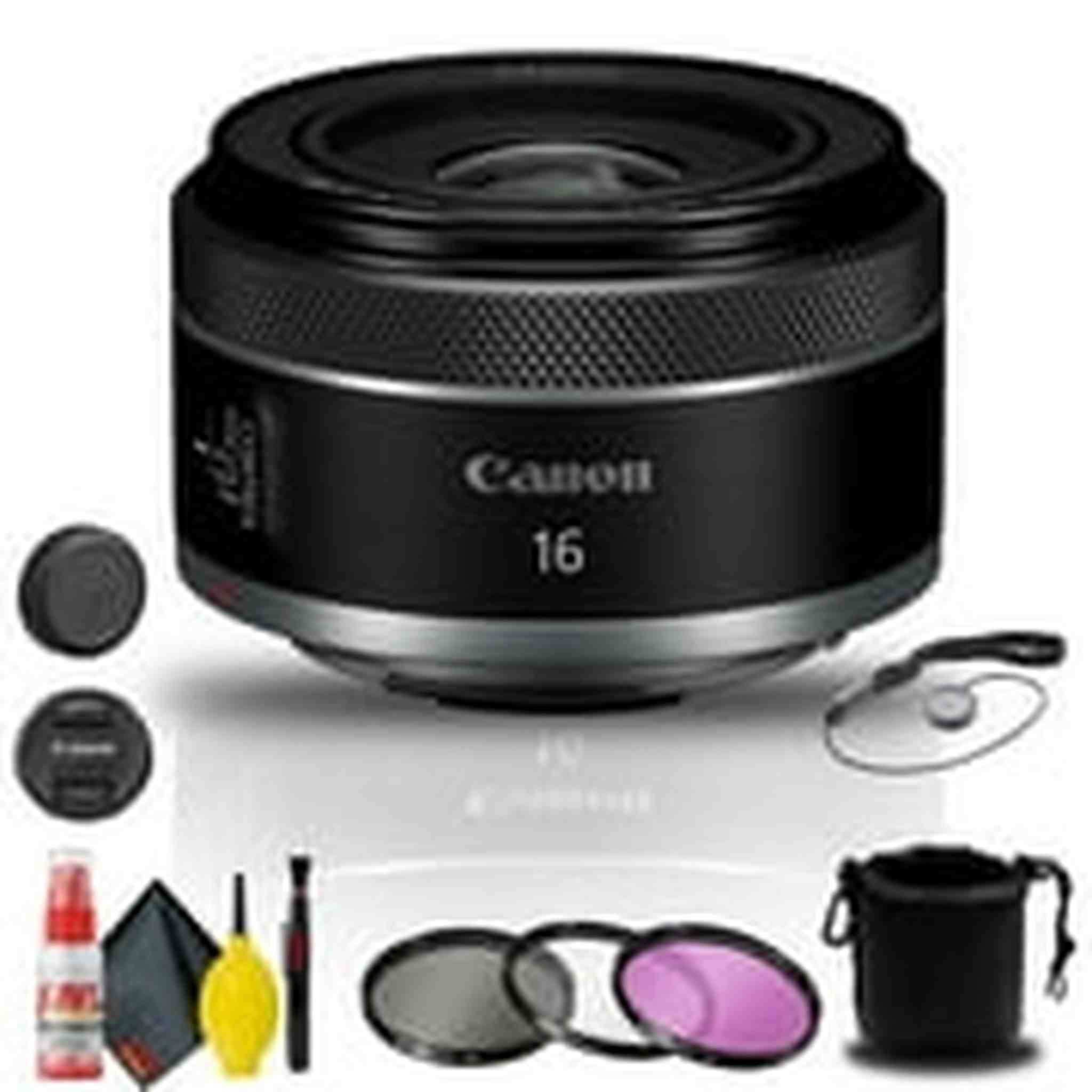 Canon RF 16mm f/2.8 STM Lens 5051C002 + Filter Kit + Lens Pouch Base Bundle