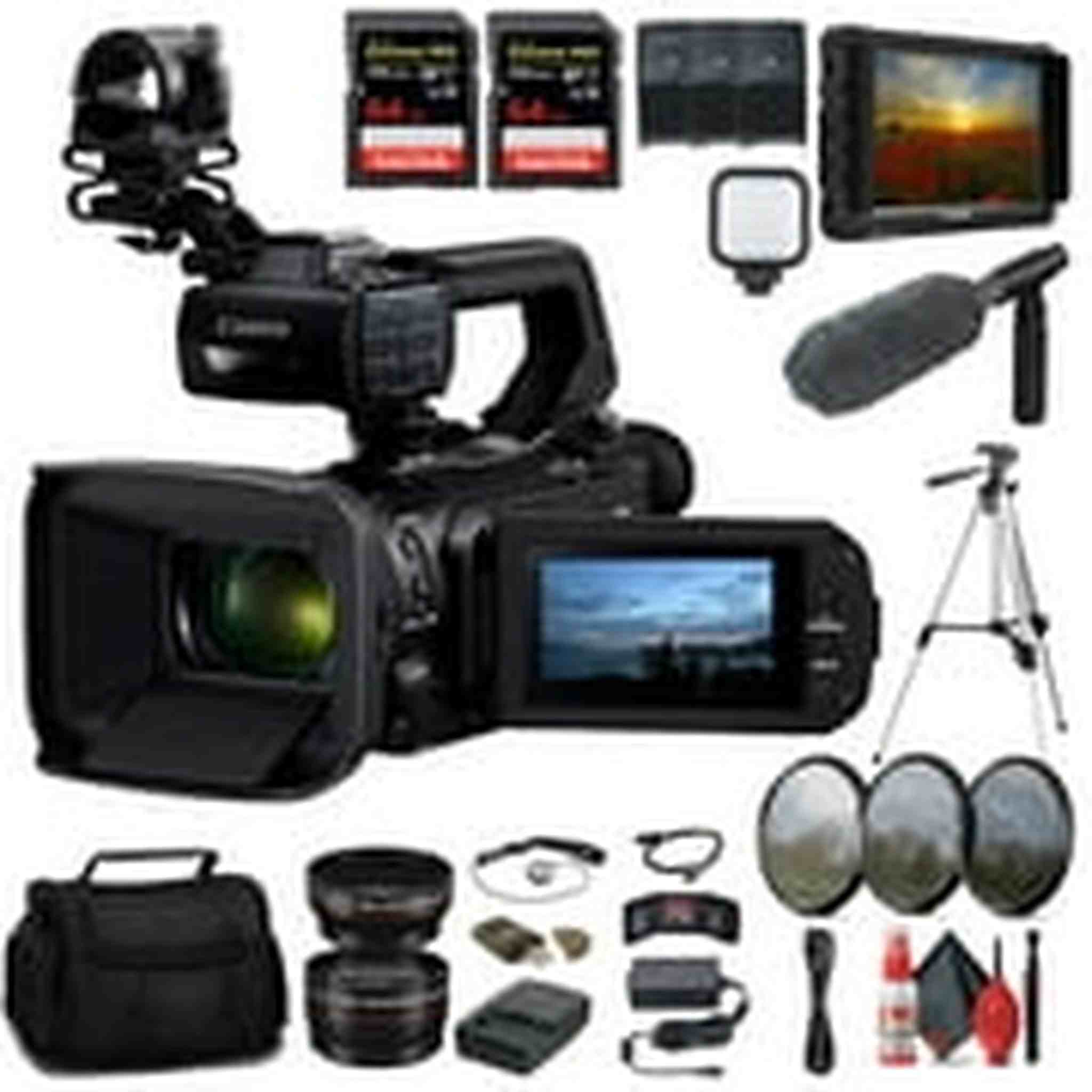 Canon XA75 UHD 4K30 Camcorder with Dual-Pixel Autofocus + 4K Monitor + Pro + More