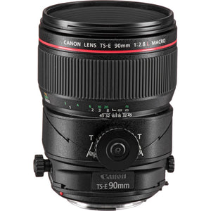 Canon TS-E 90mm Macro Tilt-Shift Lens Intl Model with 32GB SD, Bag, and More