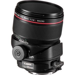 Canon TS-E 90mm Macro Tilt-Shift Lens Intl Model with 32GB SD, Bag, and More