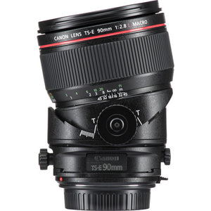 Canon TS-E 90mm Macro Tilt-Shift Lens Intl Model with 32GB SD, Bag, and More