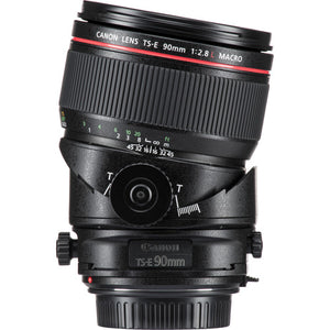 Canon TS-E 90mm Macro Tilt-Shift Lens Intl Model with 32GB SD, Bag, and More